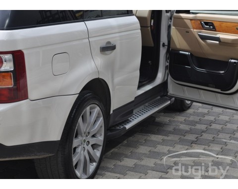 Пороги алюминиевые "Artemis" для Range Rover Sport (2005-2013).